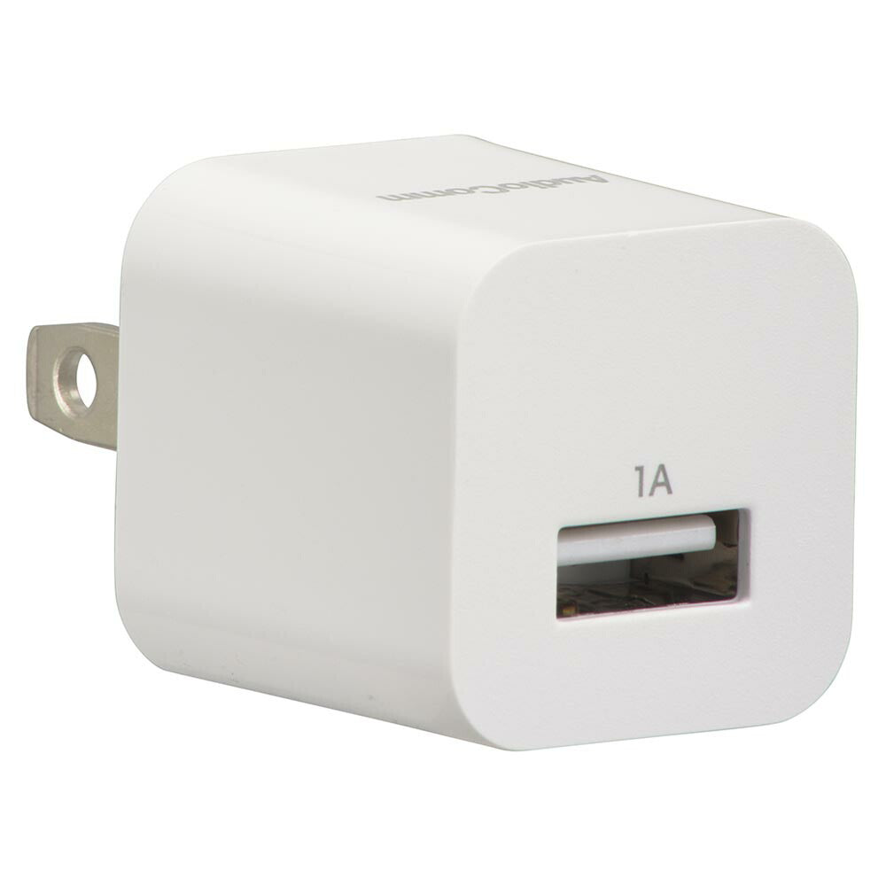 USBチャージャー(家庭用コンセント接続タイプ/1A/Type-Ax1/ホワイト)_03-6155_MAV-AU111N_OHM(オーム電機)